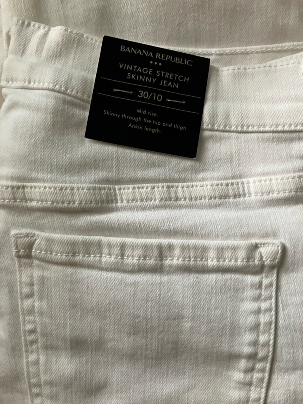 Banana Republic White Stretch Skinny Jeans